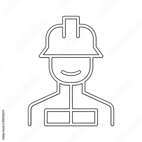 Engineer icon in line style