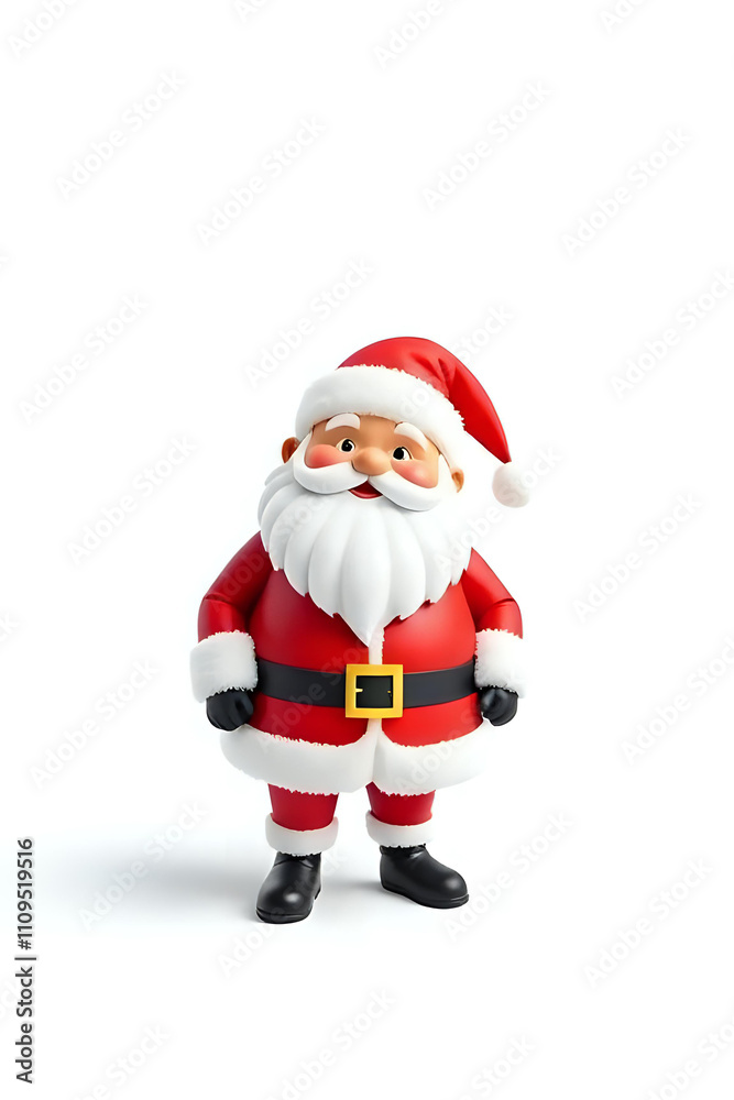 Santa claous 3d isolated on white background. Ai generated Santa claous 3d isolated on white background. Ai generated