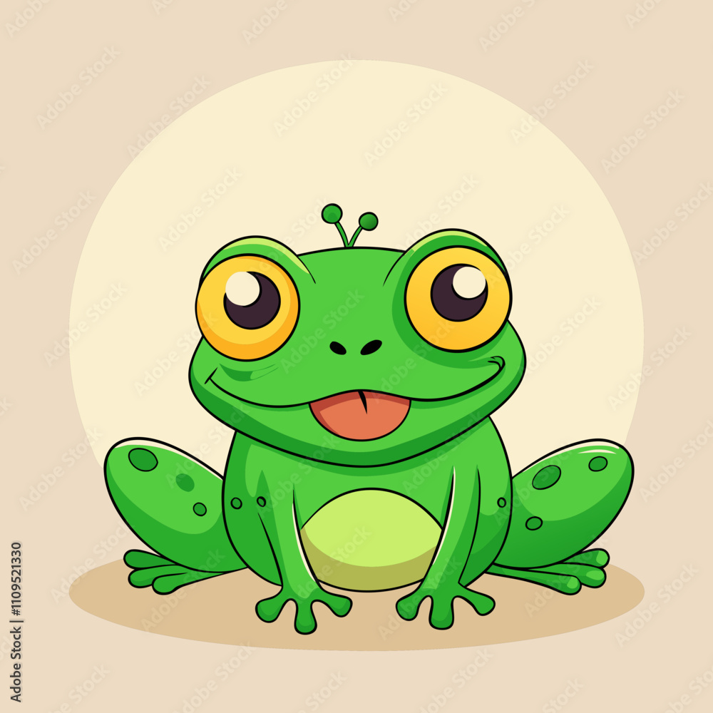 Fototapeta premium Hand drawn frog cartoon illustration