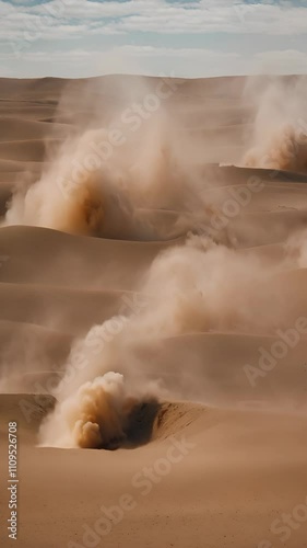 Amazing footage of sandstorms in the desert photo