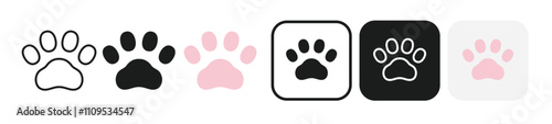 Simple icons representing pawpaws and animals