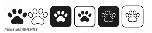 Simple icons representing pawpaws and animals