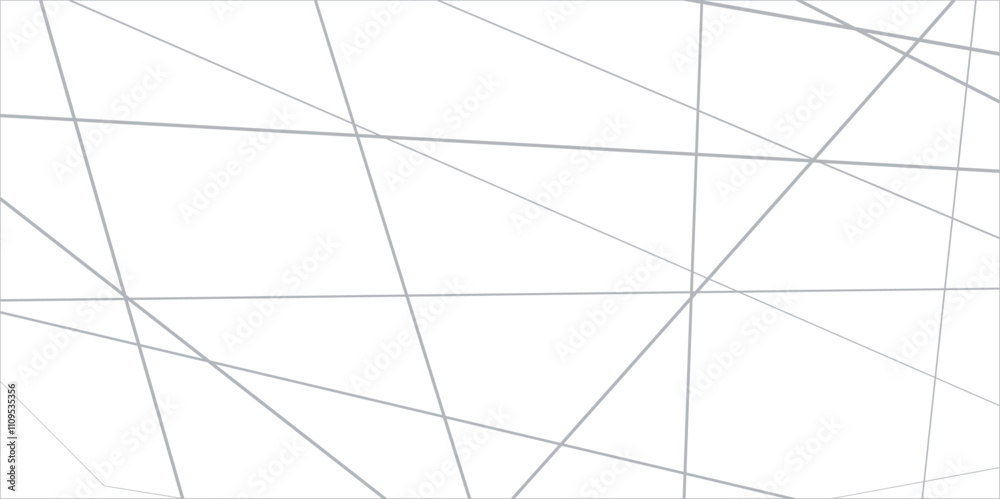 Abstract geometric lines background. Abstract grey and silver random chaotic liens with many squares and triangles shape background.