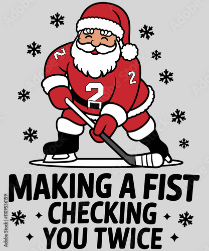 Hockey Players Making A Fist Checking Your Twice