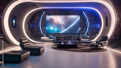 futuristic home theater room interior design