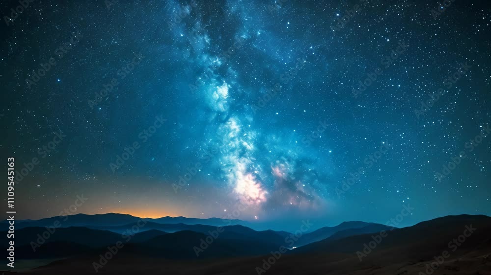 Amazing view of the Milky Way in the night sky Amazing view of the Milky Way in the night sky