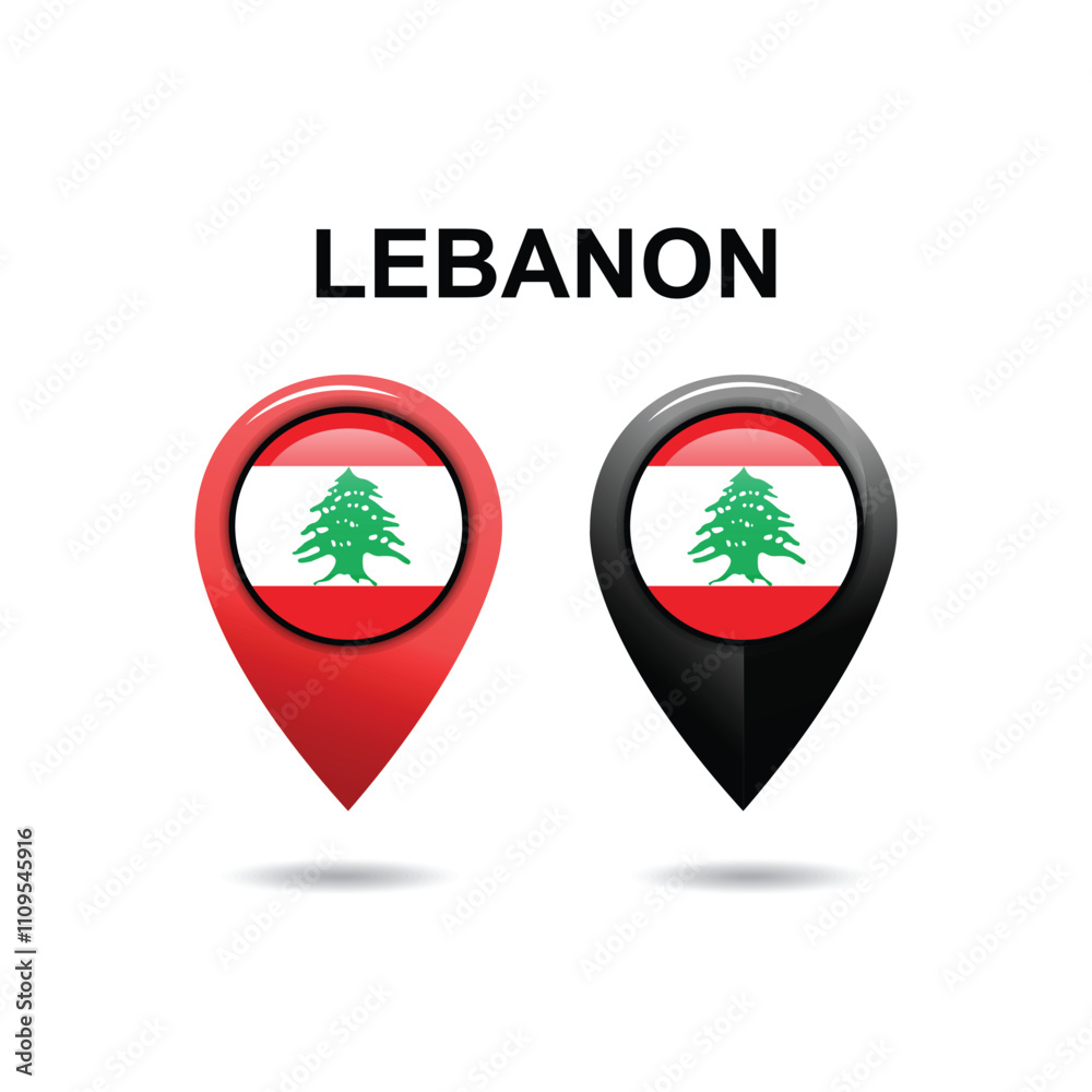 Lebanon Location icon, Lebanon Flag Location icon, Location vector icon Lebanon Location icon, Lebanon Flag Location icon, Location vector icon