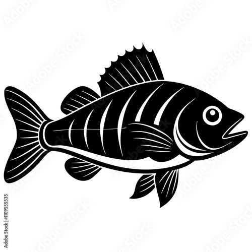 black and white fish photo