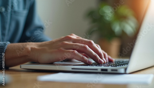 Mastering time management through focused work at a desk in a serene workspace filled with greenery