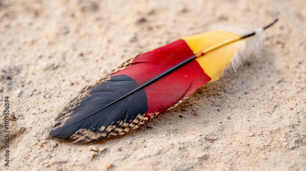 Traditional Native American Feather Tattoo, symbolizing honor, deep cultural roots, and a connection to heritage, intricate design reflecting spiritual significance and identity Traditional Native American Feather Tattoo, symbolizing honor, deep cultural roots, and a connection to heritage, intricate design reflecting spiritual significance and identity