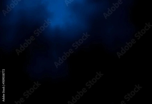 Mysterious Glow: Dark Blue Abstract Scene