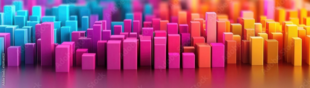 Fototapeta premium forecasting concept. Color-coded heat map for forecasting demand by region, 3D illustration