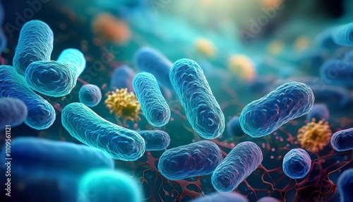 3d rendered illustration of a bacteria
