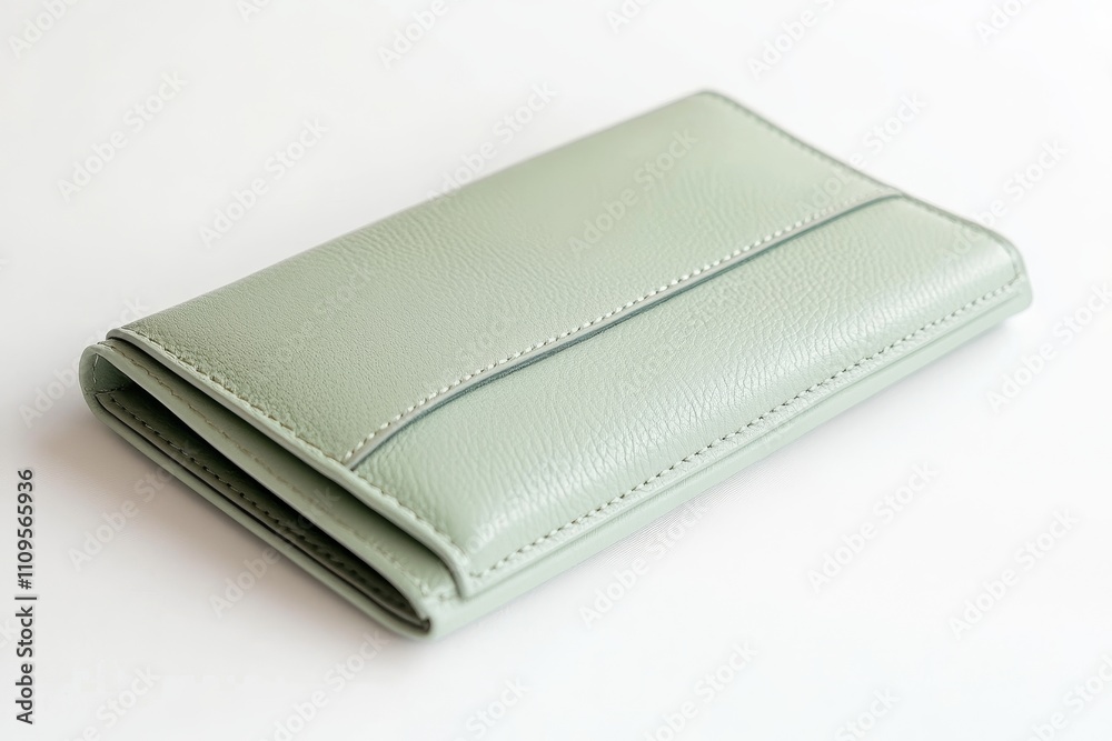 light green clutch on white background