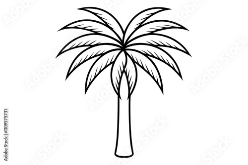 Palm Tree vector design white background