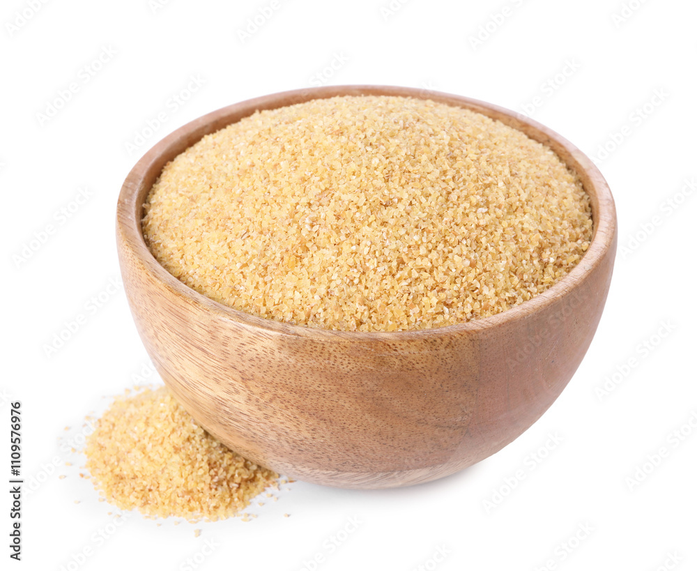 Raw wheat groats in bowl isolated on white Raw wheat groats in bowl isolated on white
