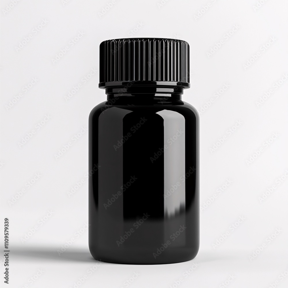 Realistic mock up black bottles for drugs, tablets. 3d Plastic blank medical containers isolated on white background. Vector illustration Realistic mock up black bottles for drugs, tablets. 3d Plastic blank medical containers isolated on white background. Vector illustration