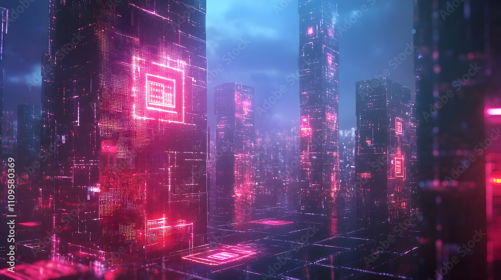 A glowing neon square embedded in a futuristic cityscape, symbolizing high-tech innovation and digital systems. A glowing neon square embedded in a futuristic cityscape, symbolizing high-tech innovation and digital systems.