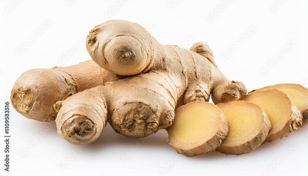 ginger root isolated on white background ginger root isolated on white background