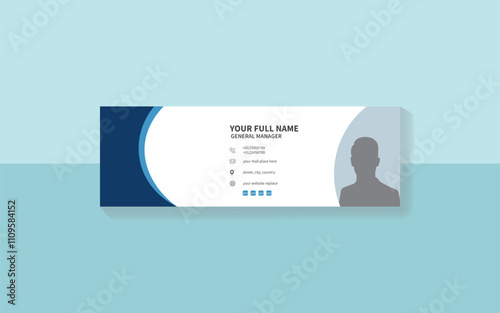 Email signature template or email footer and social media cover design