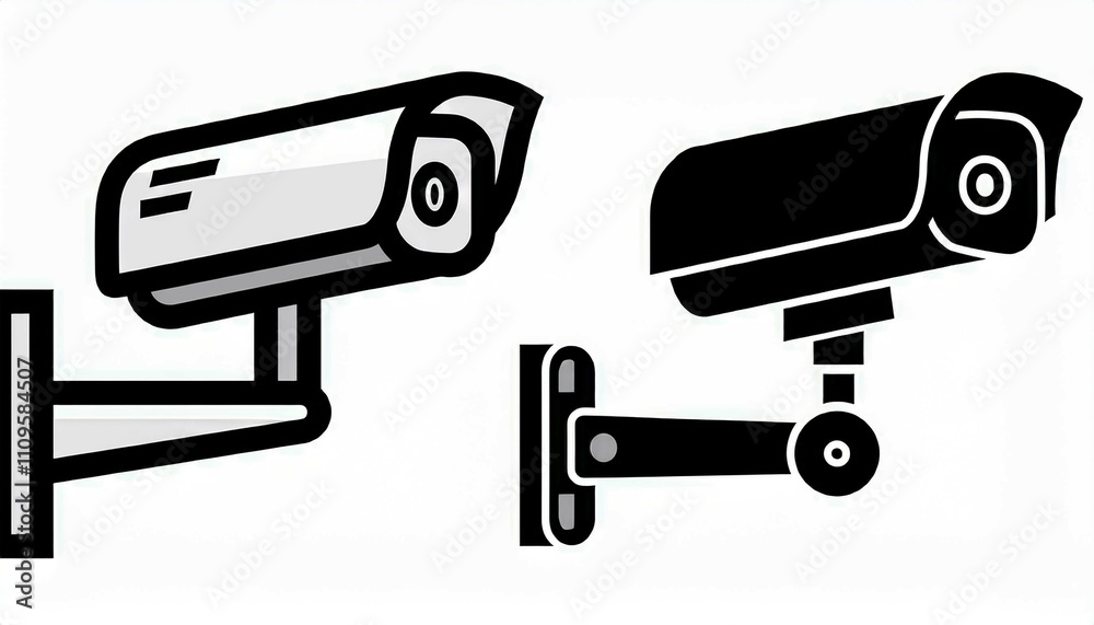 security camera isolated on white security camera isolated on white