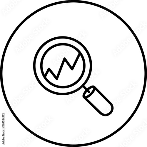 reporting magnifying glass icon, magnifying glass, reporting, report, data, statistics, enlarge, enhance, maximise, increase, research, investigate, look into,