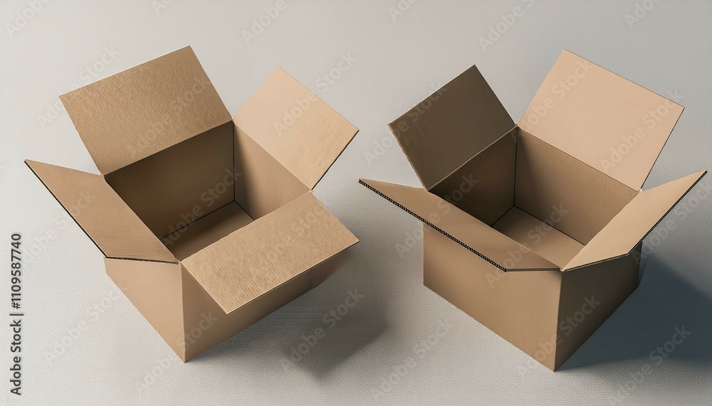open cardboard box open cardboard box