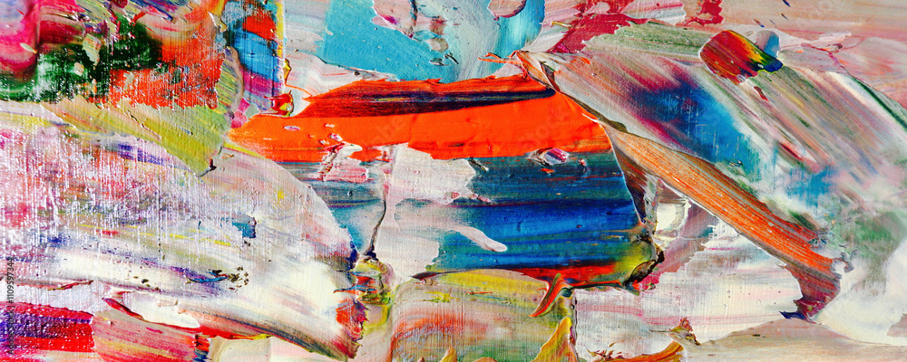 Fototapeta premium Abstract art background . Hand painting artwork on canvas .