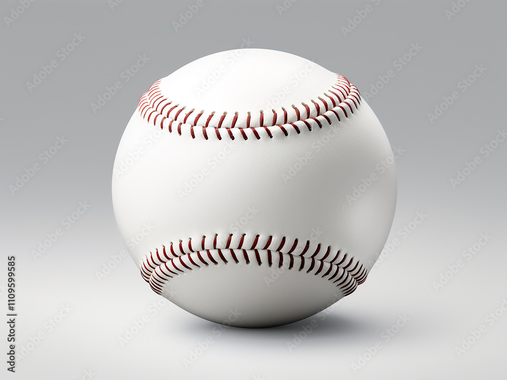 A baseball ball isolated on a clean white background A baseball ball isolated on a clean white background