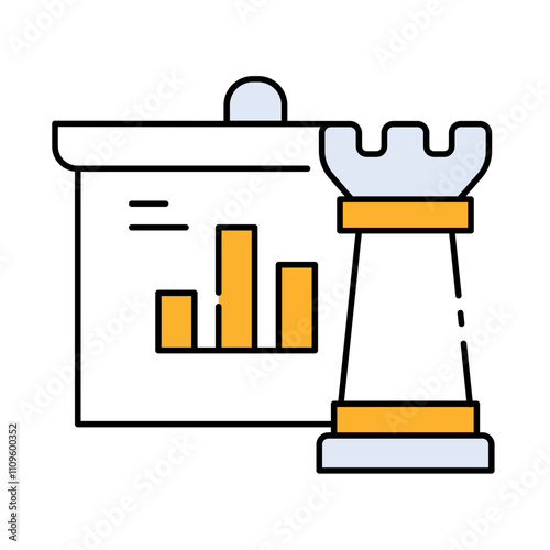 Data Strategy – Chessboard with Graph Representing Planning and Data Utilization