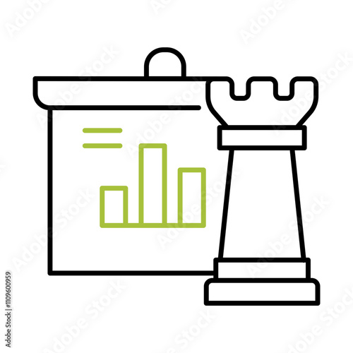 Data Strategy – Chessboard with Graph Representing Planning and Data Utilization
