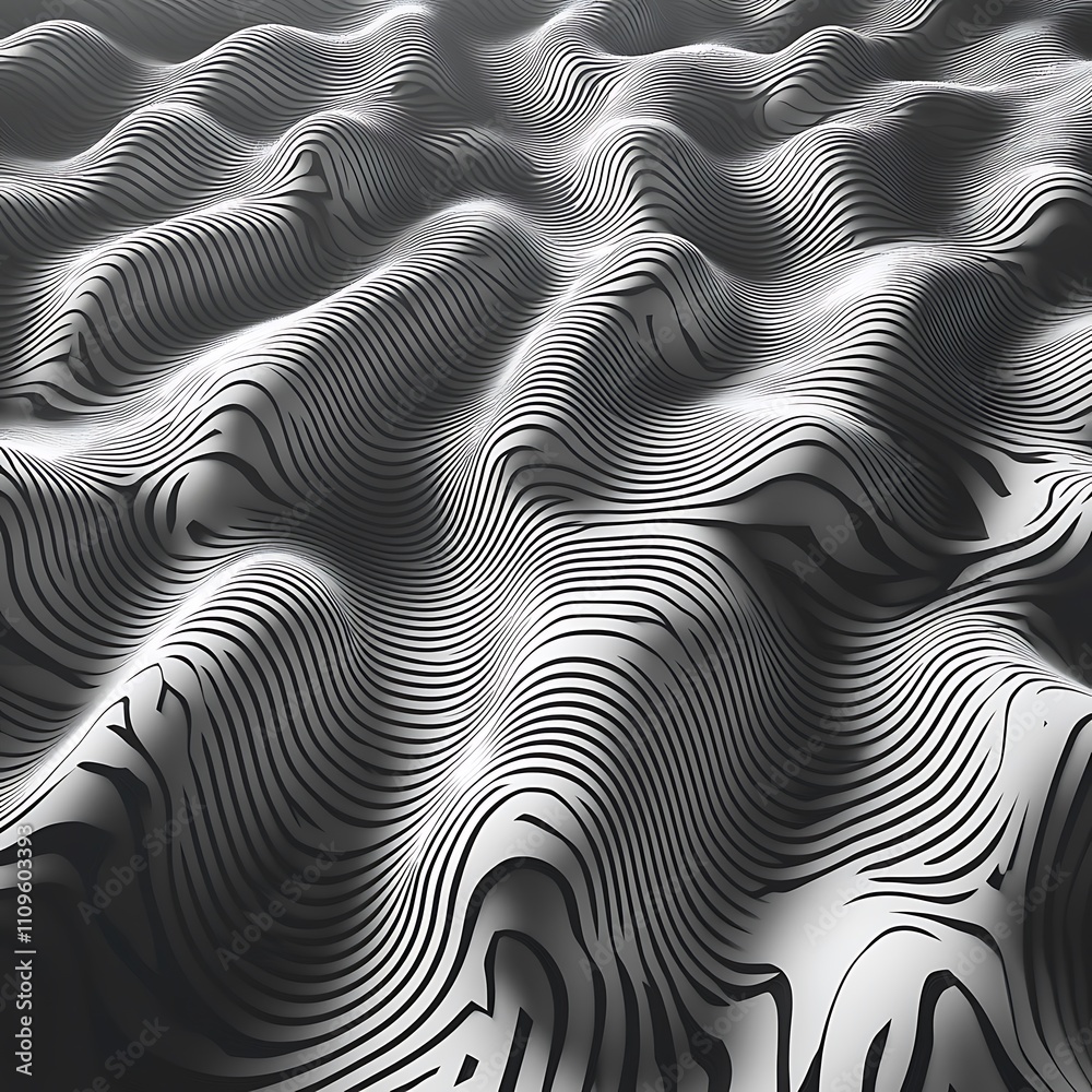 custom made wallpaper toronto digitalIntricate Showcasing Blue Wavy Lines with Creative Dynamic Abstract Background