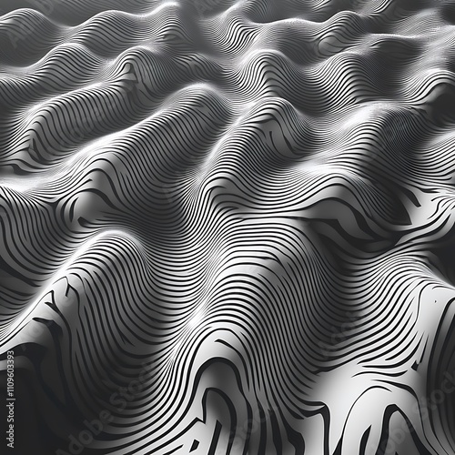 Wallpaper Mural Intricate Showcasing Blue Wavy Lines with Creative Dynamic Abstract Background Torontodigital.ca