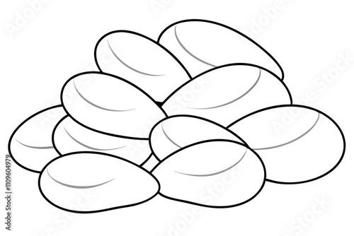 Pebbles vector design white background