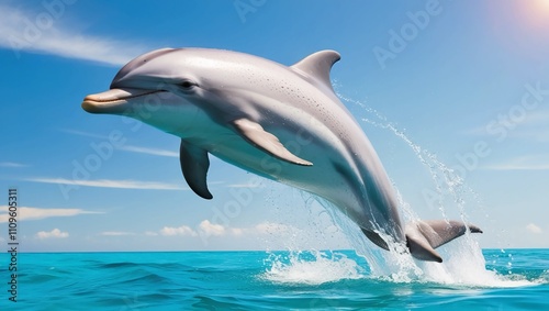 dolphin jumping in the water