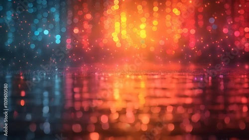 4K Glowing Particles Background