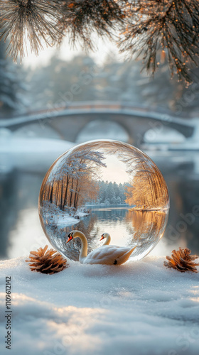 Elegant Glass Globe Featuri...