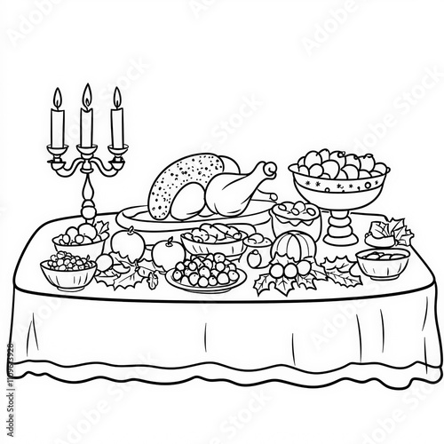 A holiday feast on a beauti...