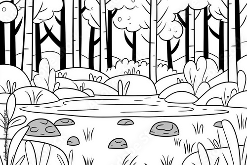 A magical forest with frien...