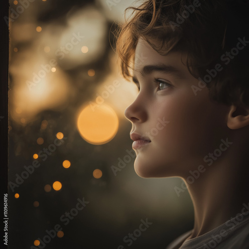 Boy Wondering Isolated