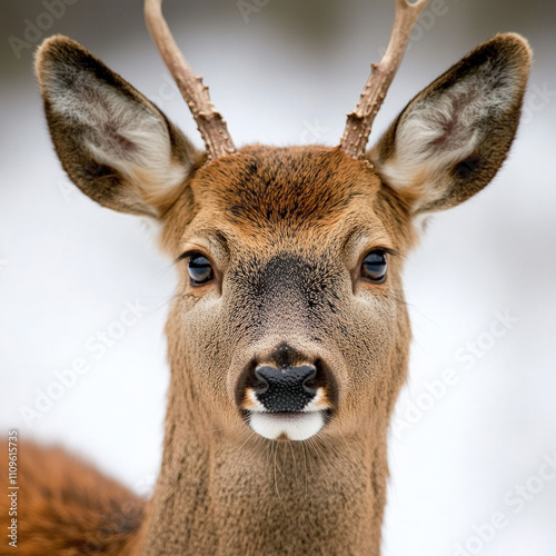 Deer Face Isolated