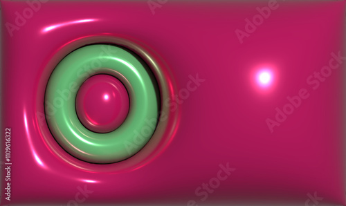 3D Letter O with Purple Spiral and Swirl Design, Vibrant Colorful Circle, and Digital Technology Pattern - Vector Illustration