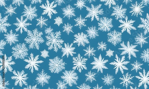 Subtle Snowflake Pattern in frosty white over light blue