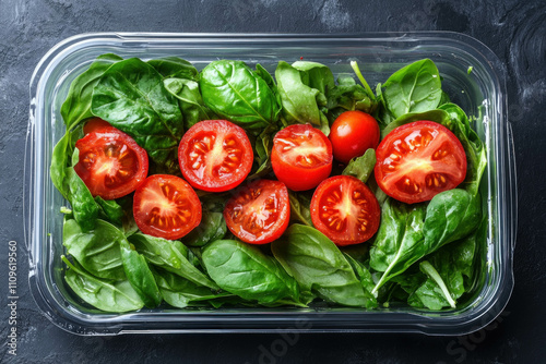 Salad With Plastic Container