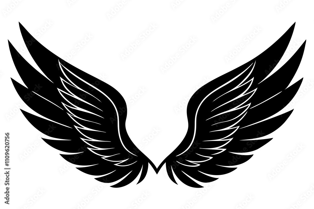 Obraz premium Eagle Wings Emblem Vector - Printable Graphic Design for Logos and Badges