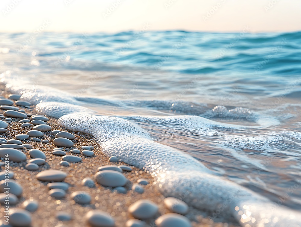 Beautiful waves around the river beautiful pebbles Beautiful waves around the river beautiful pebbles