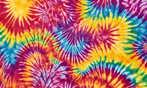 Tie-Dye Effect with swirls of bright, vivid colors