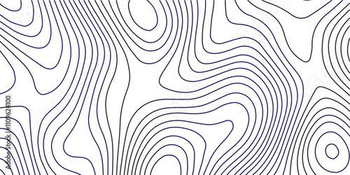 The black grey on white contours vector topography stylized height of the lines. The concept of a conditional geography scheme and the terrain path. Ultra wide. Map vector terrain Illustration.