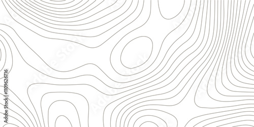 The black grey on white contours vector topography stylized height of the lines. The concept of a conditional geography scheme and the terrain path. Ultra wide. Map vector terrain Illustration.