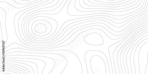 The black grey on white contours vector topography stylized height of the lines. The concept of a conditional geography scheme and the terrain path. Ultra wide. Map vector terrain Illustration.